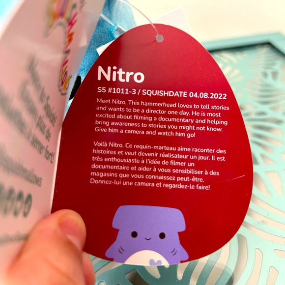 Nitro 5” Shark Squishmallow BNWT - Picture 5 of 5